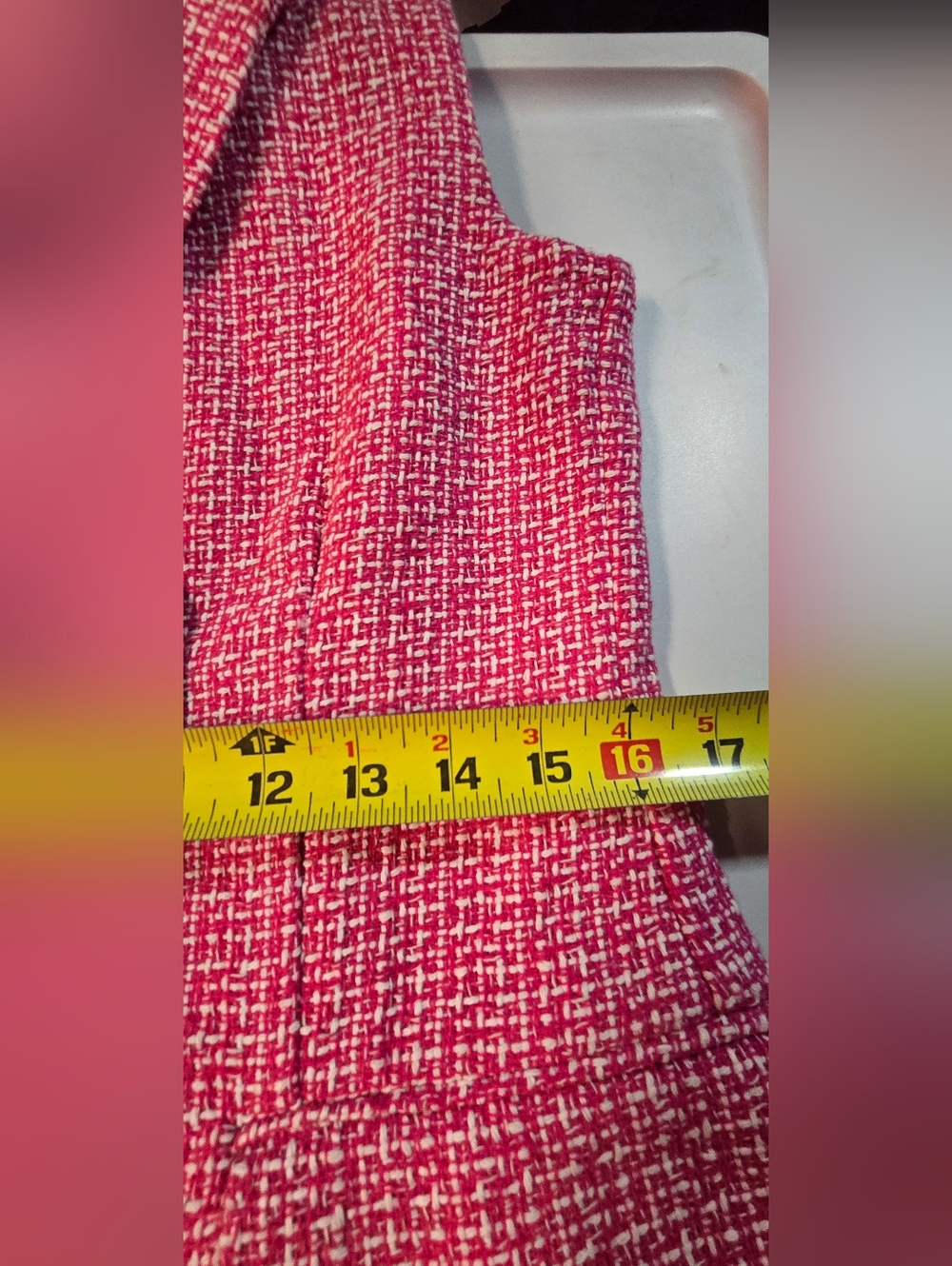Nicole Miller Pink and White Patterned Garment - Picture 8 of 13